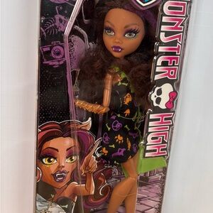 monster high Black Safety Label with White Text